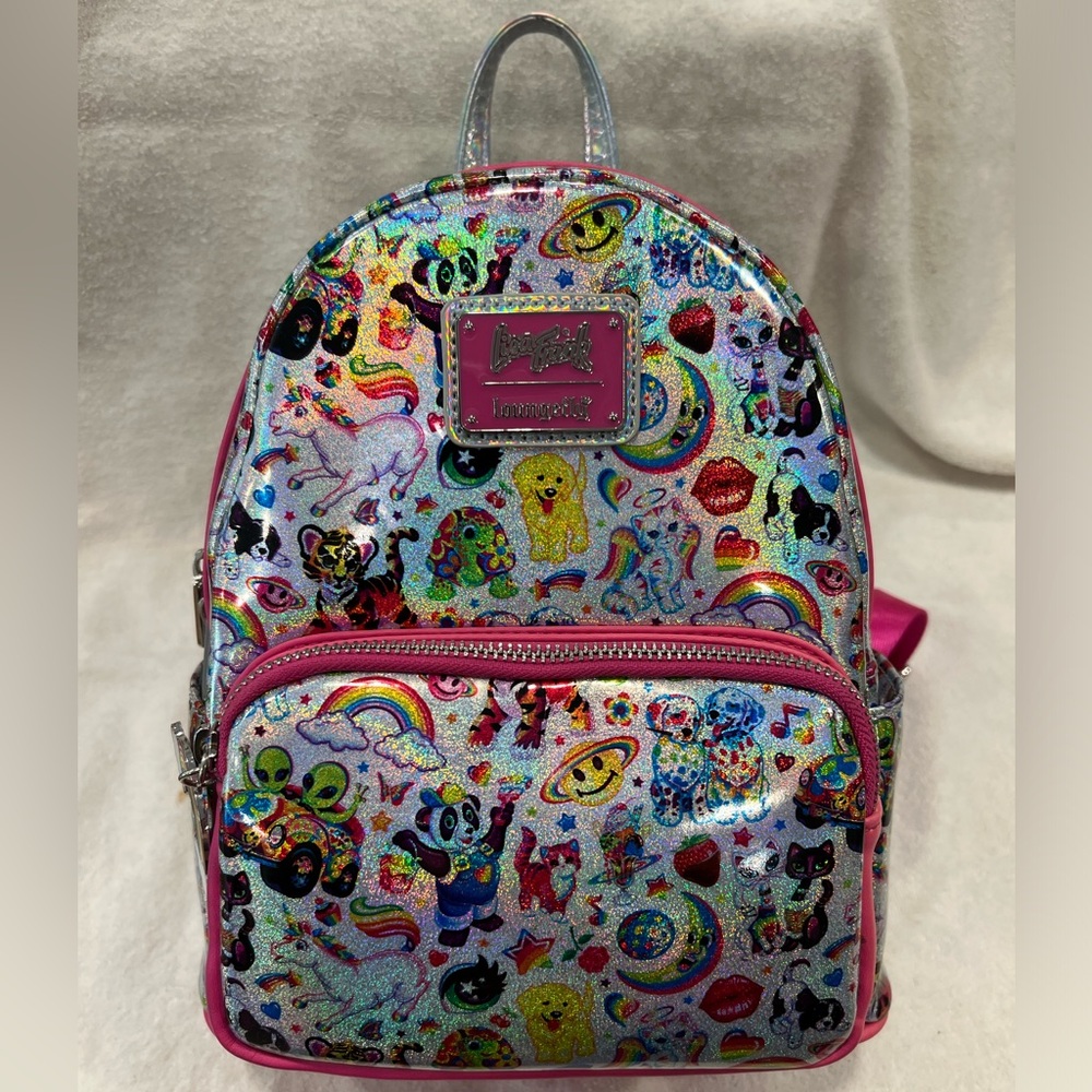 Loungefly x Lisa Frank AOP Irridescent Mini Backpack
